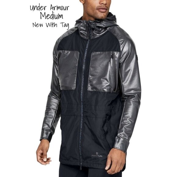 Under Armour Other - Under Armour Men's Hooded Parka Black Jacket Perpetual Medium New With Tag
